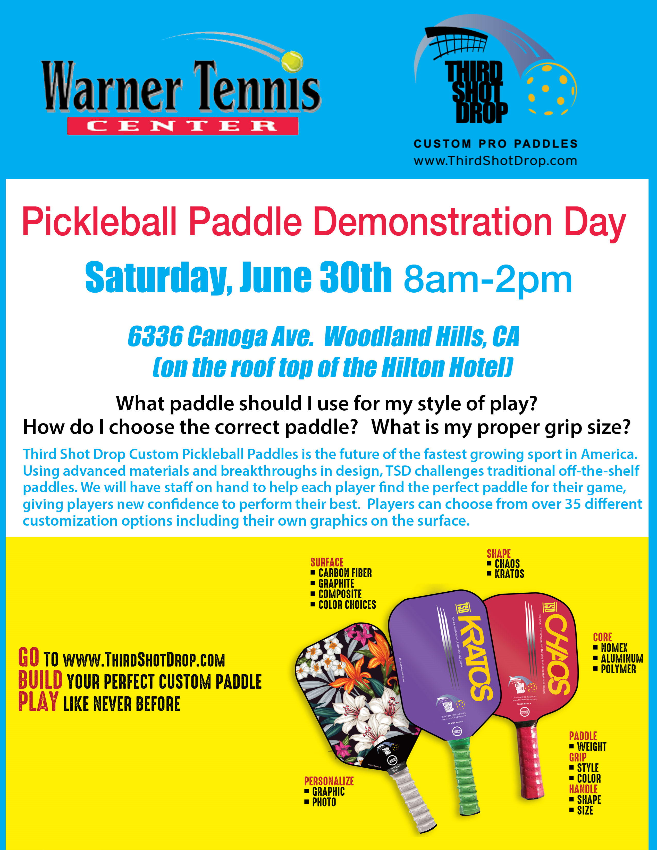 Pickleball Paddle Demonstration Day